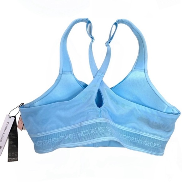 VICTORIA’S Secret On Point Front zip Maximum Support Bra Light Baby Blue 34C New - Picture 6 of 10
